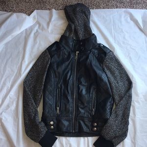 **Worn Once** Faux Leather Motor Style Jacket